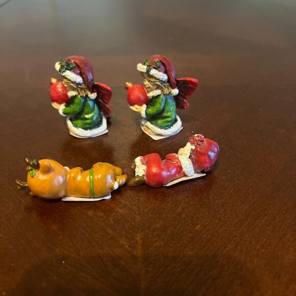 Touch Of Nature Figurine Miniature Christmas Fairies and Babies se of 4 - Picture 7 of 8